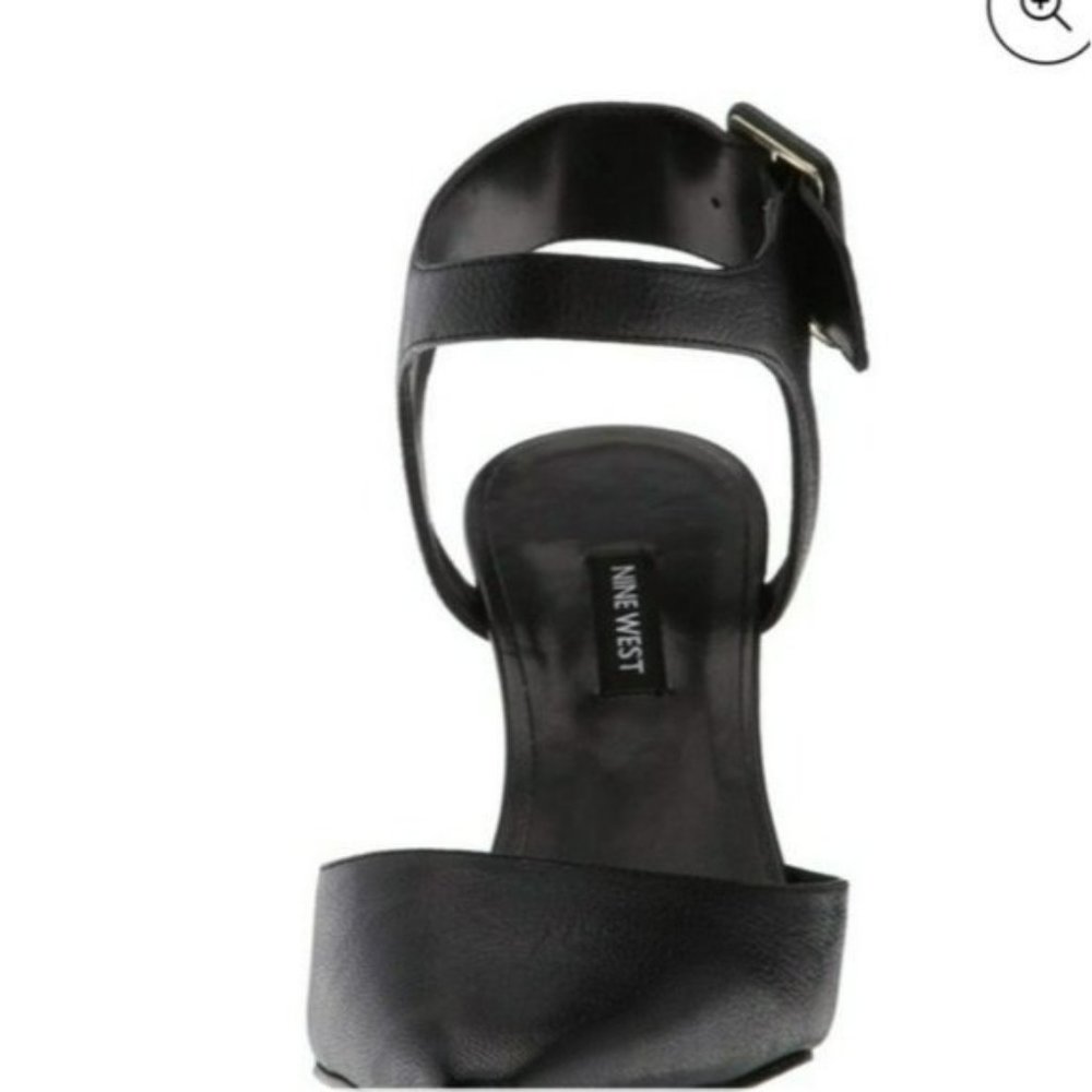 Nine West Elisabeti Leather Pointed Toe Formal Slingback Sandals - Picture 2 of 7